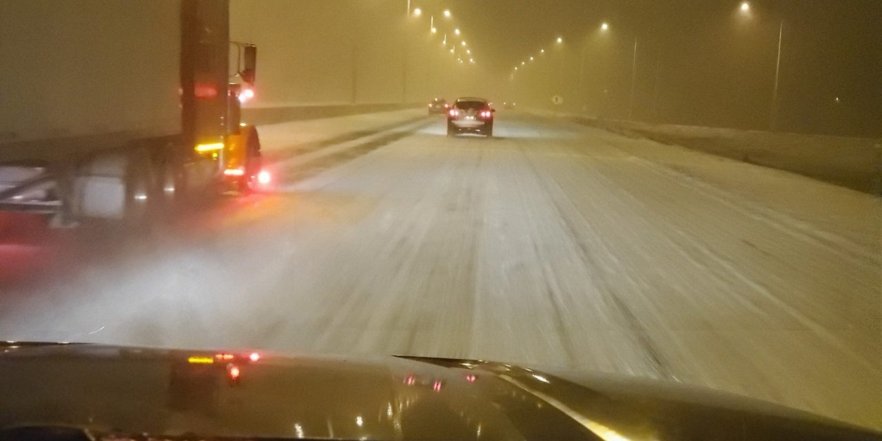 Driving Your Rig Through a Blizzard is a Bad Idea